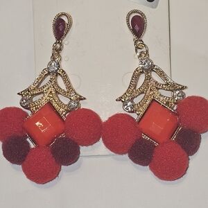 Elegant Red/Orange Earrings